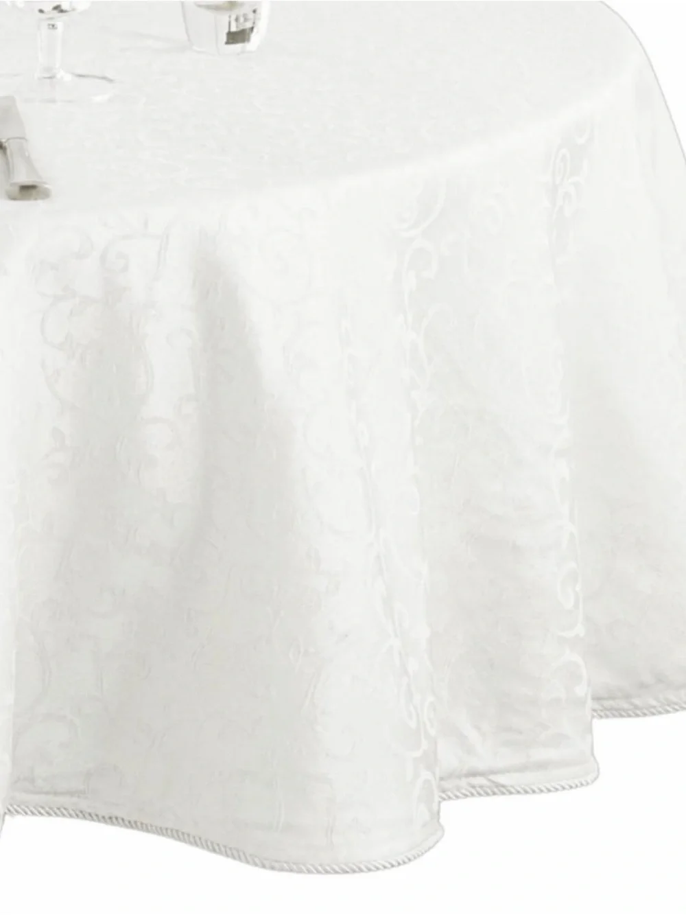 Lenox Opal Innocence Tablecloth 70 inch White